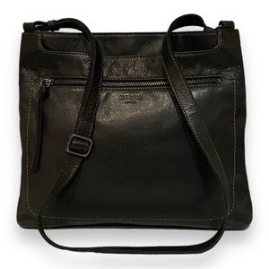 Margot Black Leather Hobo Bag